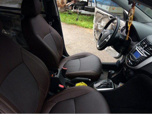 Каркасные авточехлы на Hyundai Solaris